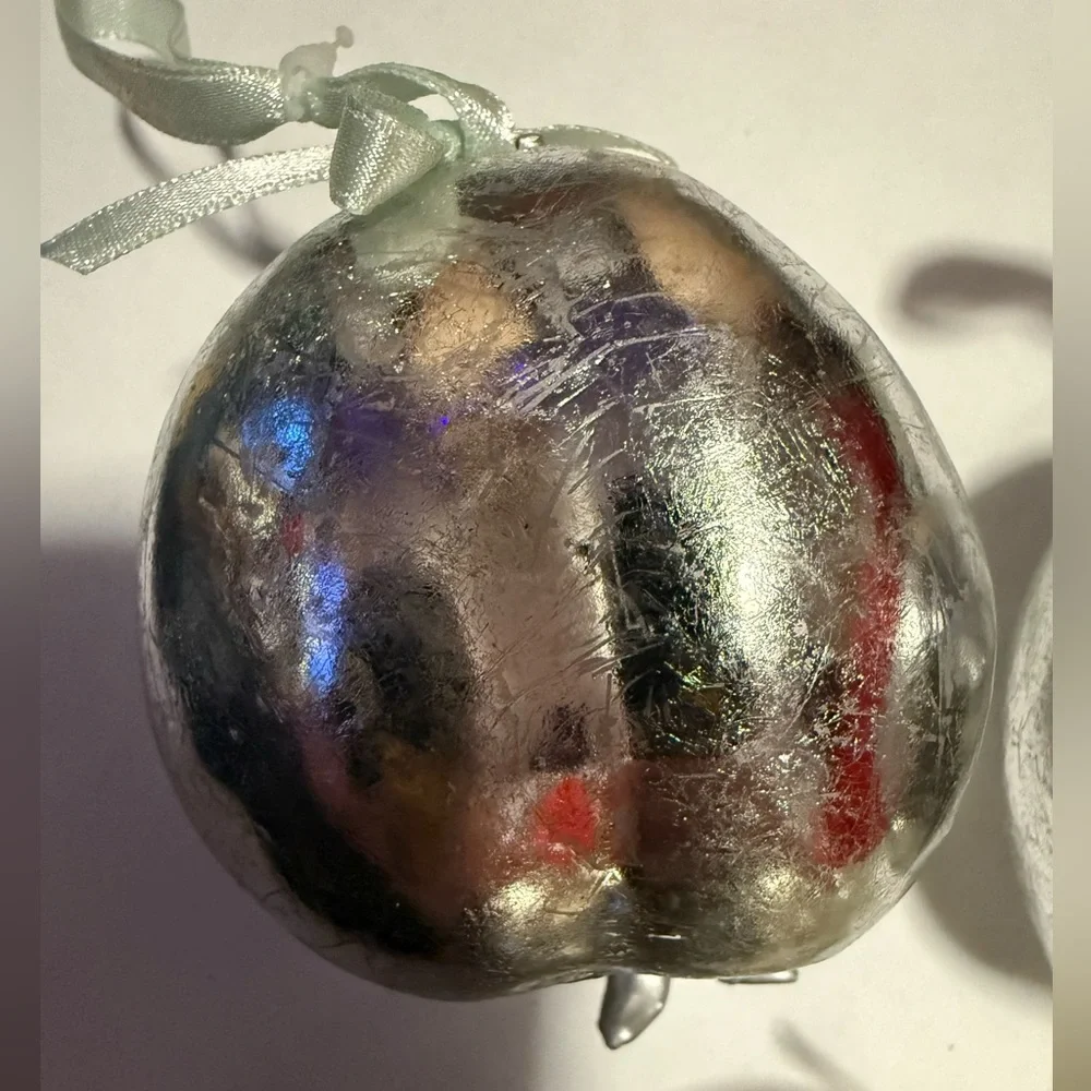 Silver Holiday Ornaments Set